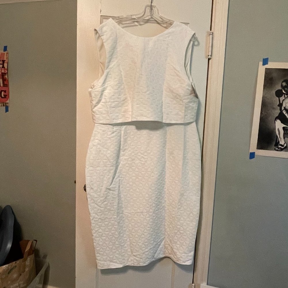 Chic 50's/60's Formal Textured Sleeveless Fitted Dress (ASOS Curve) NWT